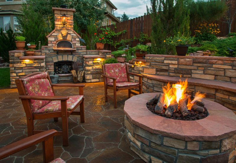 Outdoor Masonry Fireplace
